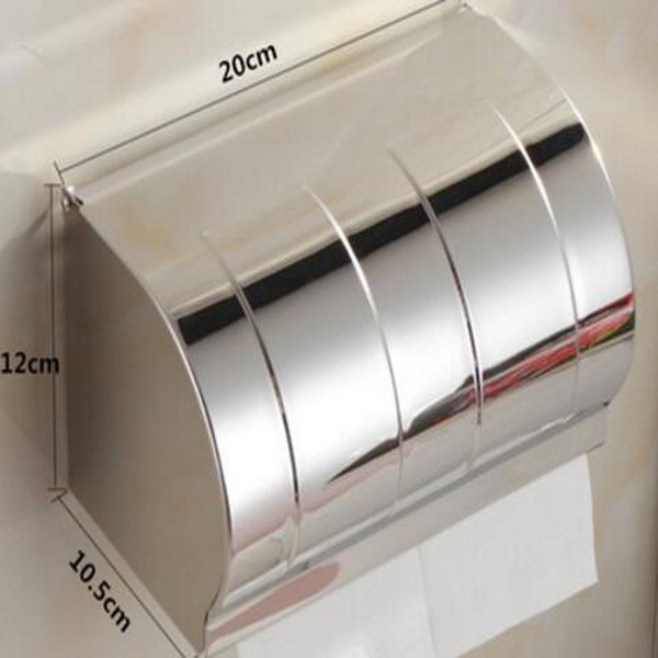 Bathroom waterproof SS304 roll holder tissue dispenser