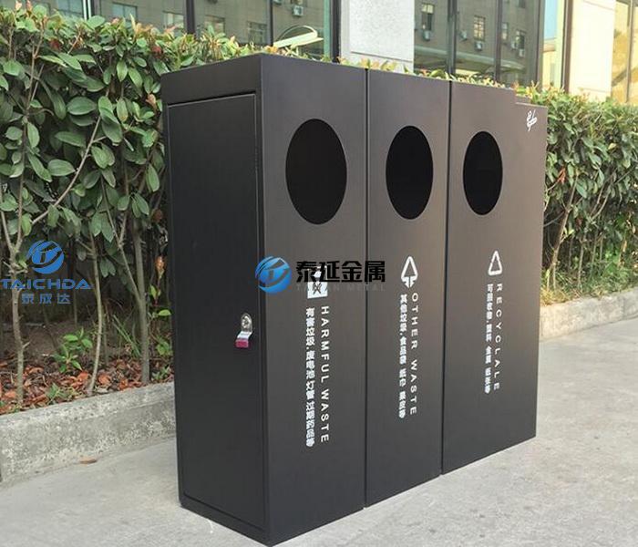 Recycling separation bins