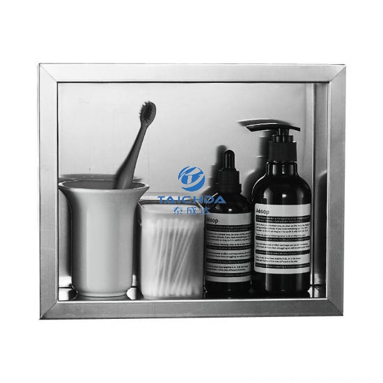 Recessed SS316 washroom soap holder