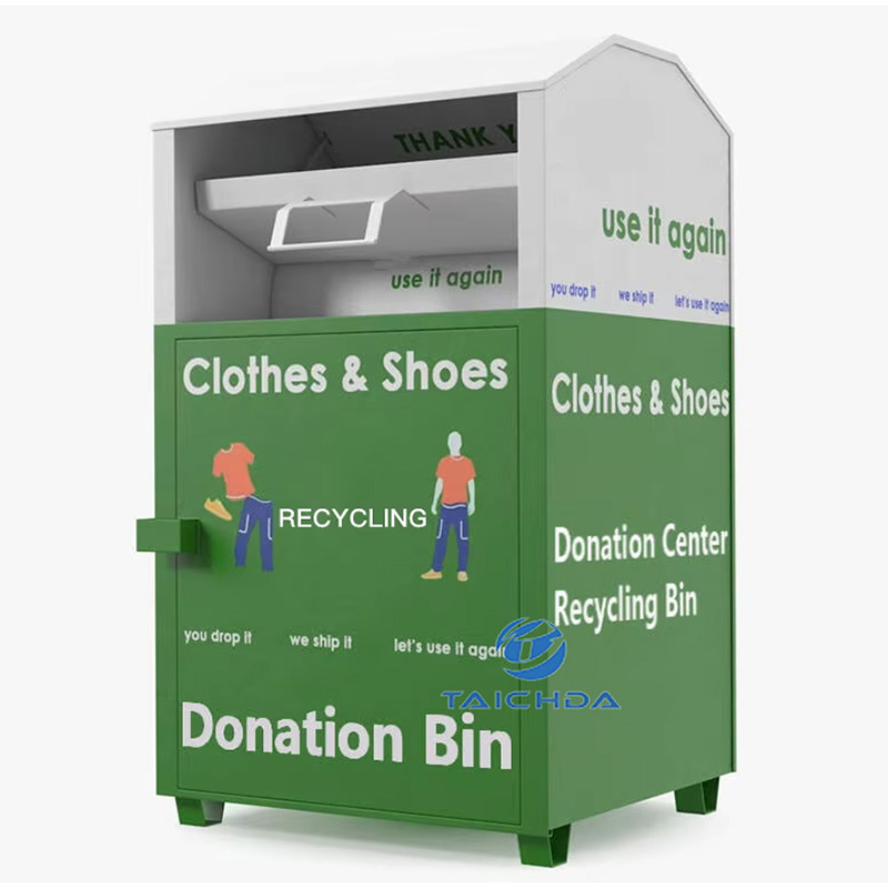 second-hand clothing donation bins