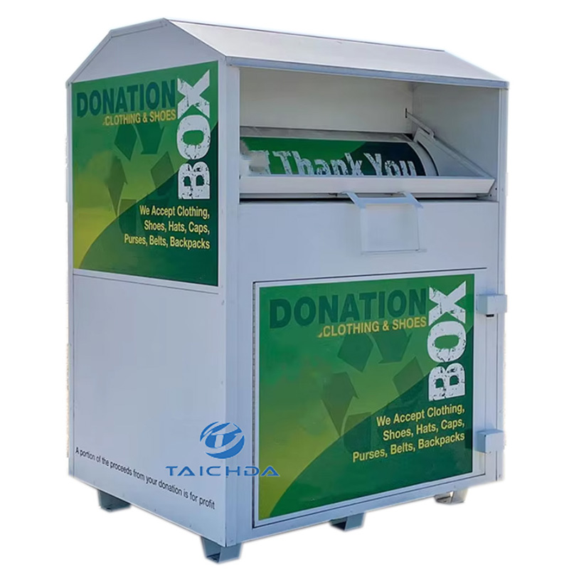 metal clothes donation bin