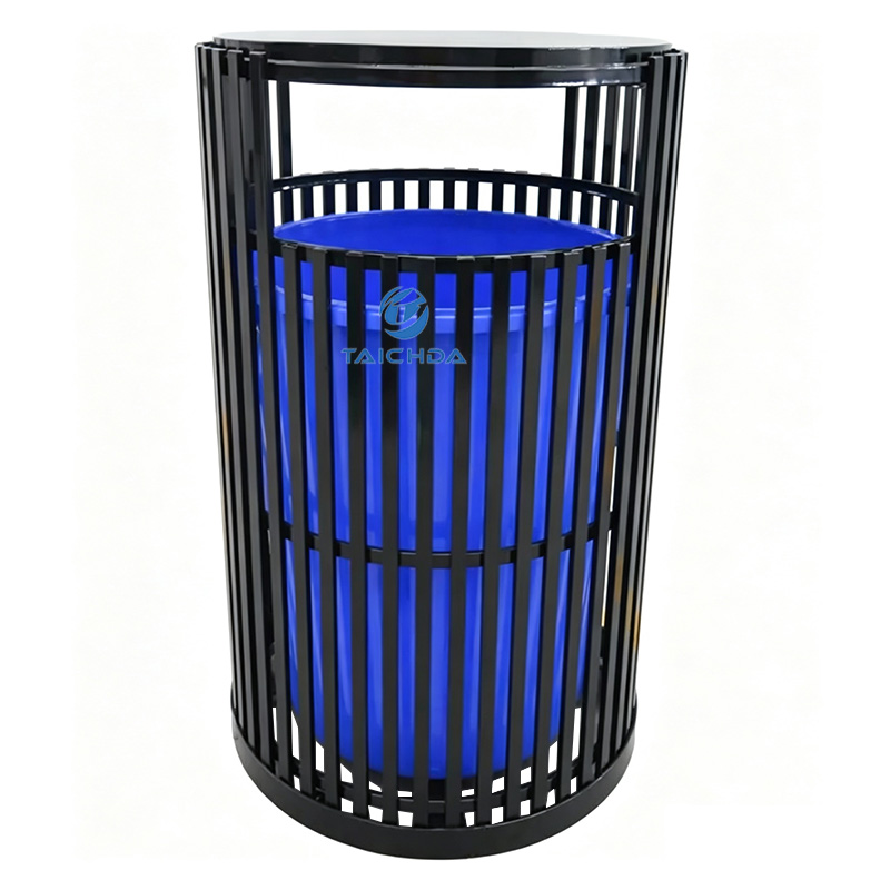 Fence style garbage bin