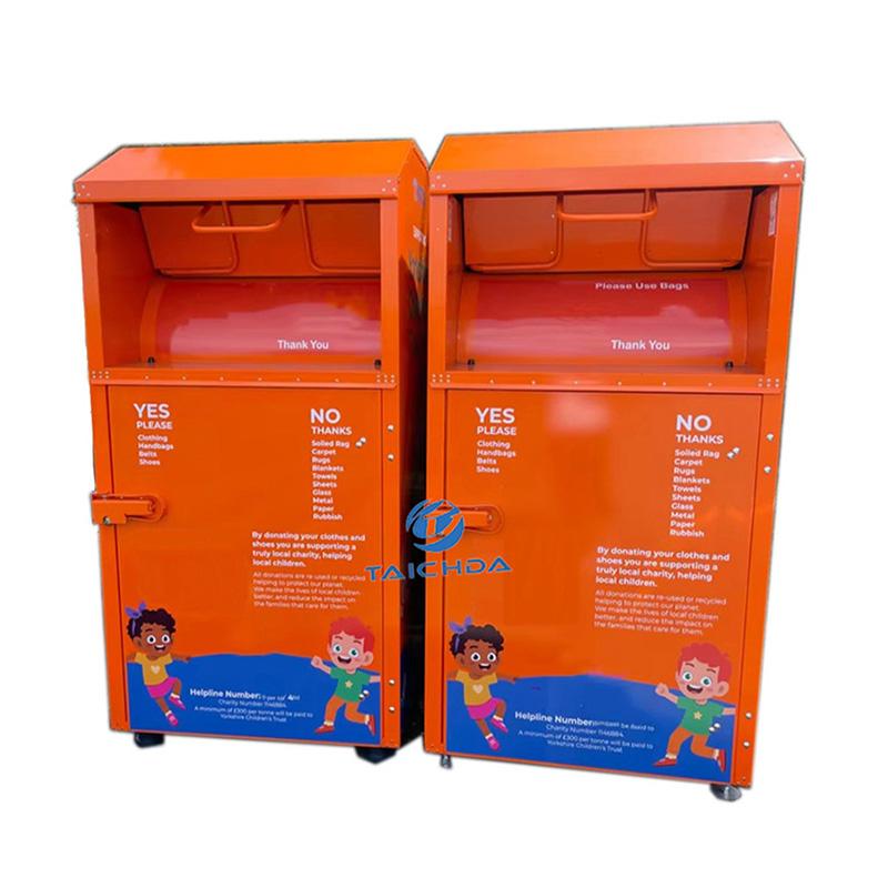 clothes and shoes donation bin