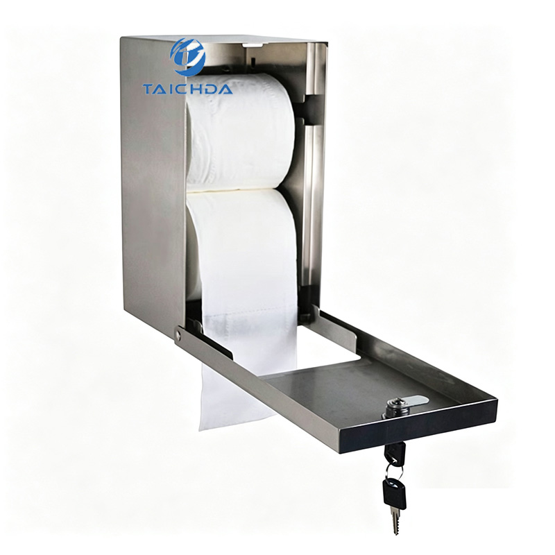 Double Roll Paper Box with Lock
