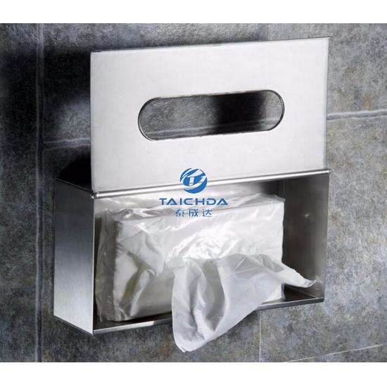 Square falt SS304 tissue box holder